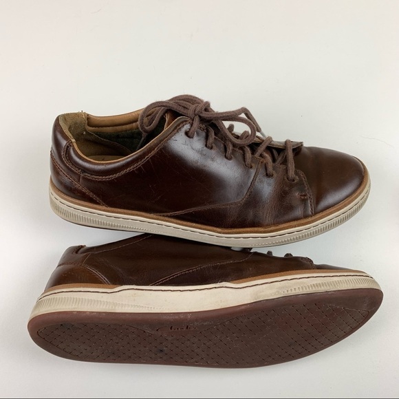 CLARKS Men's Norsen Lace Dark Tan Shoes Sneakers size 9 - Picture 7 of 7